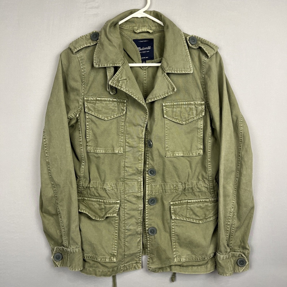 Madewell Outbound Jacket Utility Army Cargo Field Green Women’s Small Cotton
